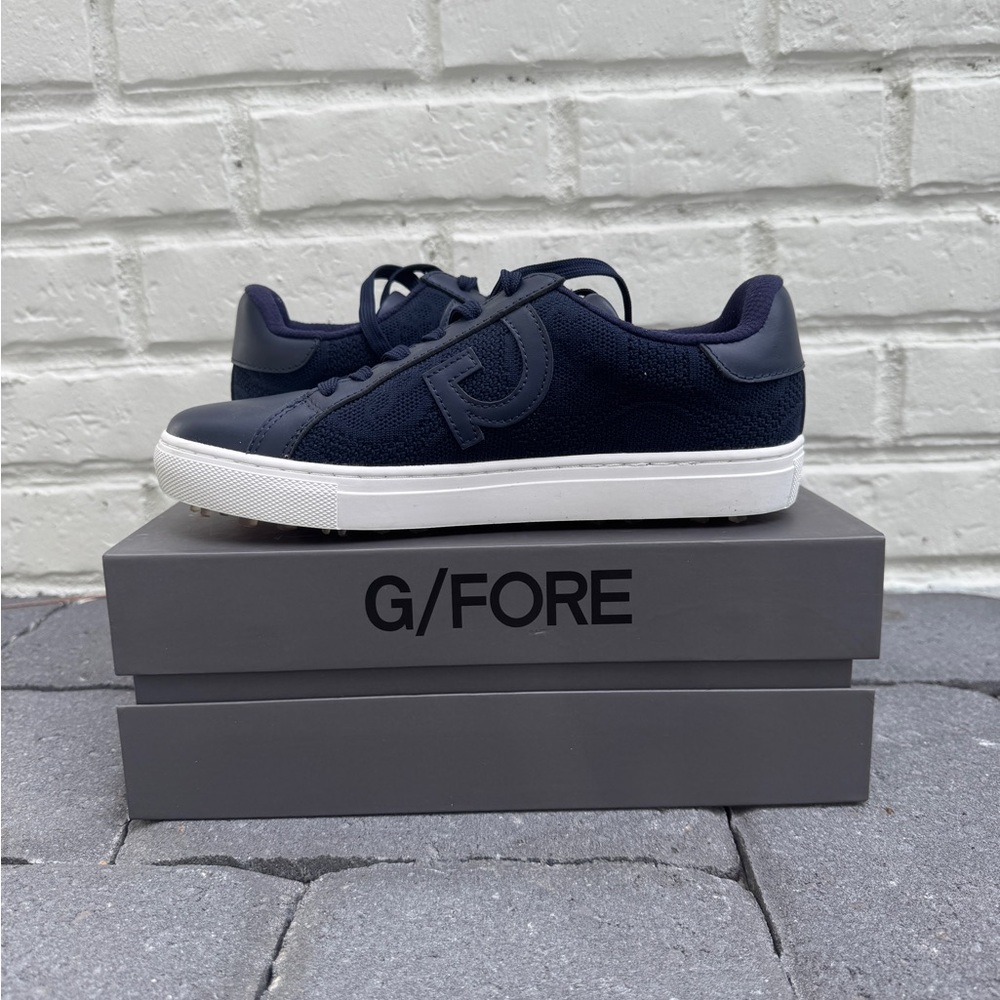 G/FORE Blue Athletic Shoes with Minimalist Aesthetic and Cushioned Sole